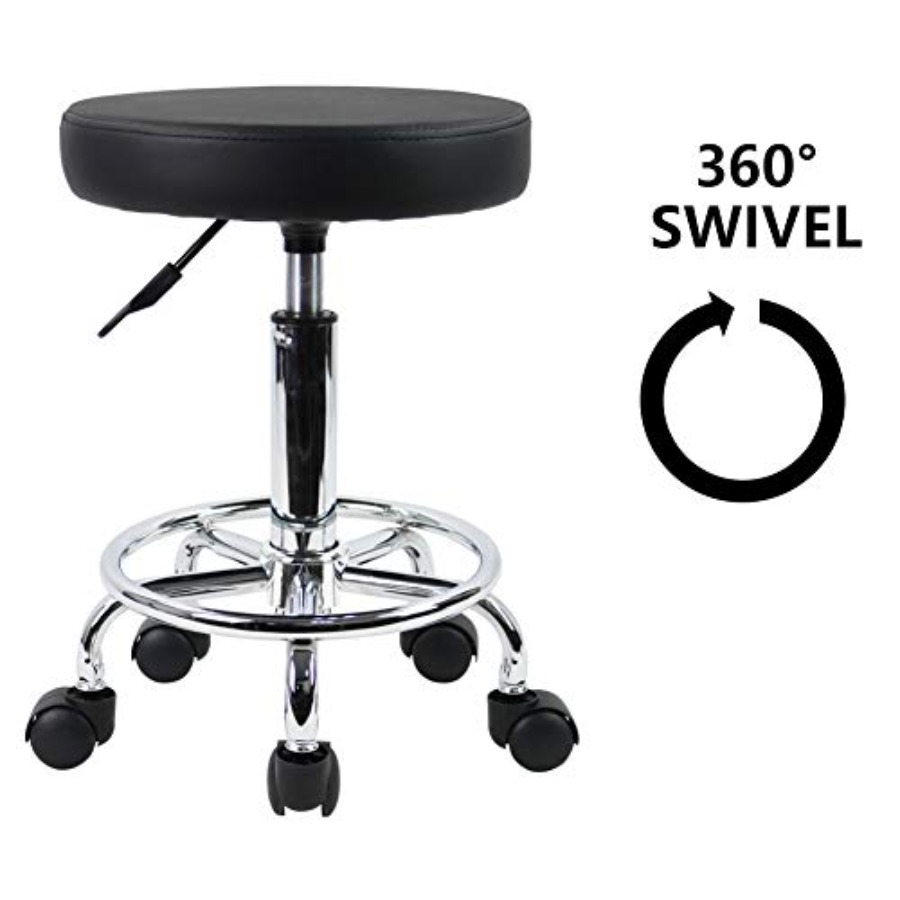 PU Leather Round Rolling Stool - огляд і ціна Spa & Wellness Zámeček Petrovice